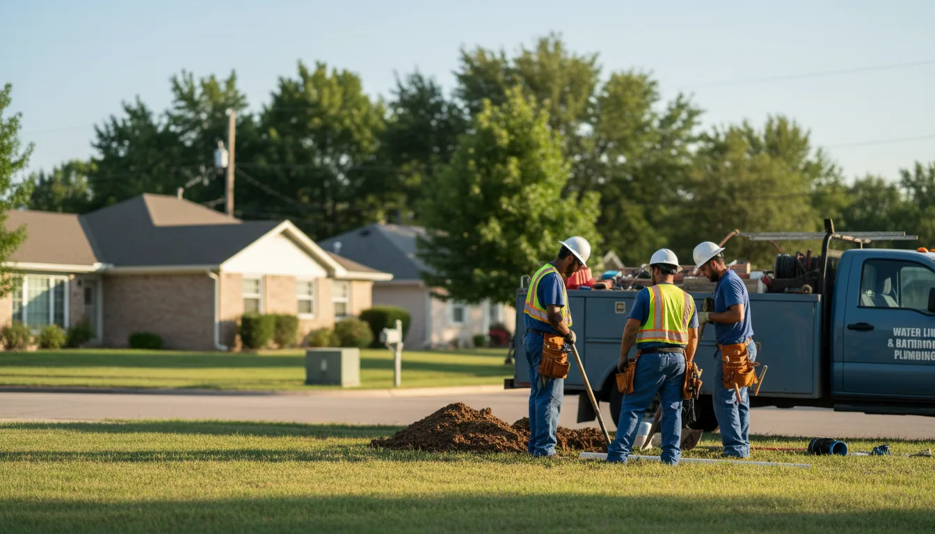 Residential water line and bathroom plumbing service in Albany, LA